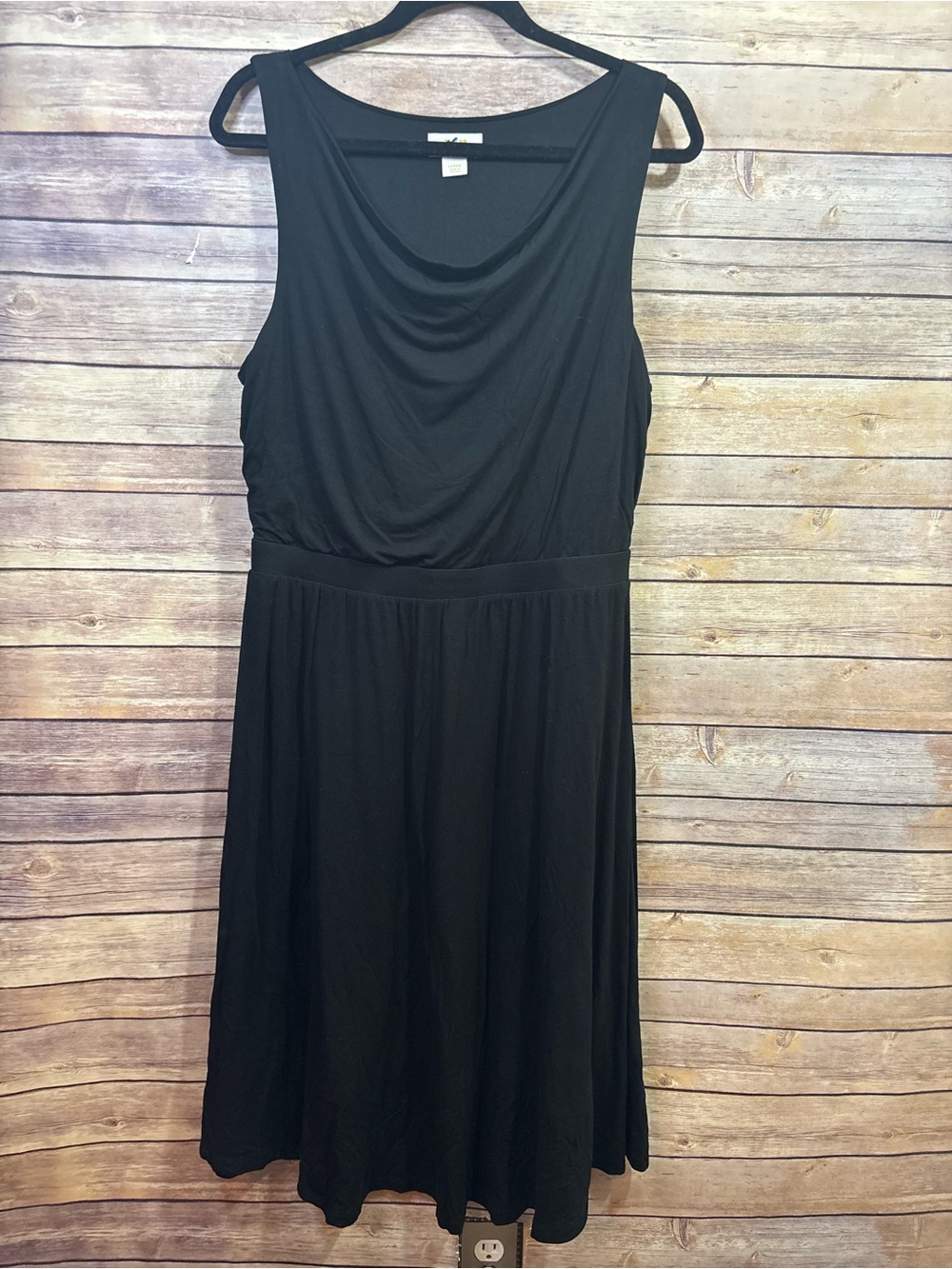 MAEVE by Anthropologie Sleeveless Black Cowl Neck Dress Size Large - Picture 2 of 7